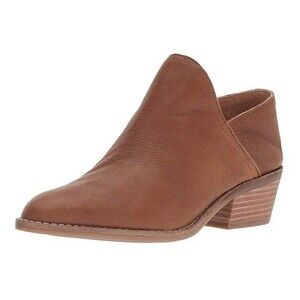 Lucky Brand Womens 6.5 M Brown Leather Slip On Booties Display XF9